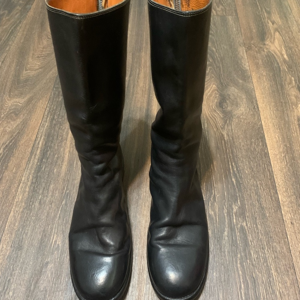 Guidi 989 Horse Leather Vintage Backzip Black Boots (REAR FIND) Size: 44 - Picture 2 of 15